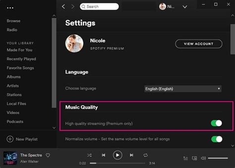 what are the spotify sound files quality